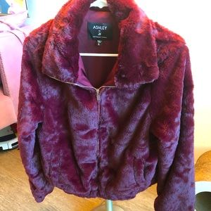 SOLD Super soft purple faux fur jacket by Ashley